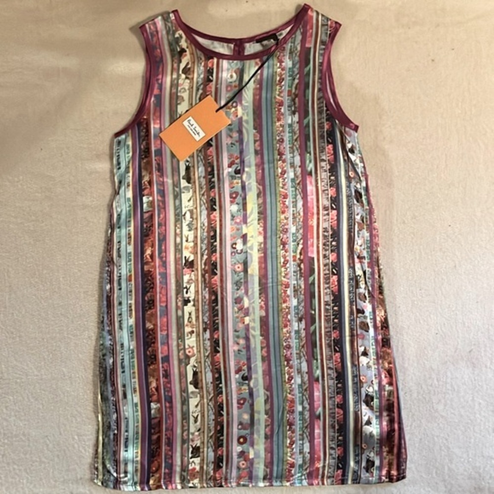 Paul Smith mainline RARE vintage NOS BNWT girls dress rabbits & roses stripes